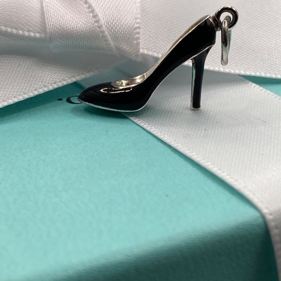 Tiffany & Co EnamelHigh Heel stiletto Shoe Charm Sterling Silver - Picture 1 of 7